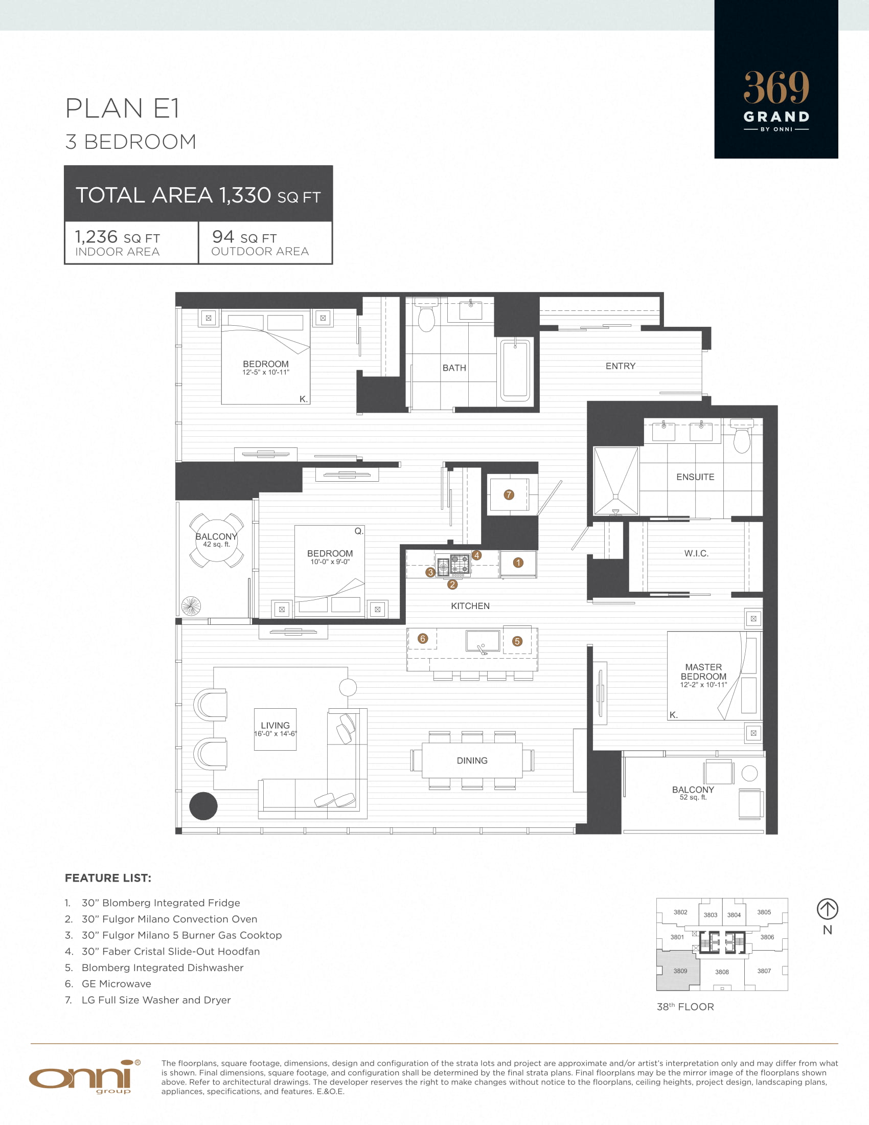 Floor plan for 3 beds, 2 baths, 1476 sqft